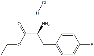 DL-4-fluoro-Phenylalanine ethyl ester, hydrochloride Struktur