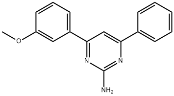 4-(3-methoxyphenyl)-6-phenylpyrimidin-2-amine Struktur