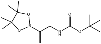 tert-butyl-N-[2-(4,4,5,5-tetramethyl-1,3,2-dioxaborolan-2-yl)allyl]carbamate Struktur