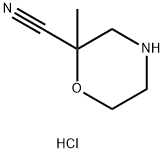 2-methylmorpholine-2-carbonitrile hydrochloride Struktur