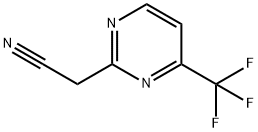 (4-Trifluoromethyl-pyrimidin-2-yl)-acetonitrile Struktur