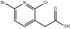 2-(6-bromo-2-chloropyridin-3-yl)acetic acid Struktur