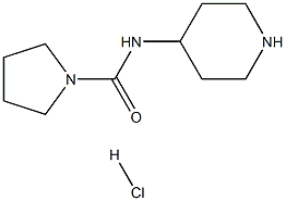 N-(Piperidin-4-yl)pyrrolidine-1-carboxamide hydrochloride Struktur