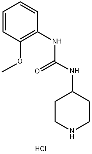 1-(2-Methoxyphenyl)-3-(piperidin-4-yl)urea hydrochloride Struktur