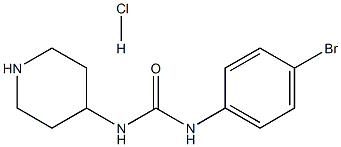 1-(4-Bromophenyl)-3-(piperidin-4-yl)ureahydrochloride Struktur