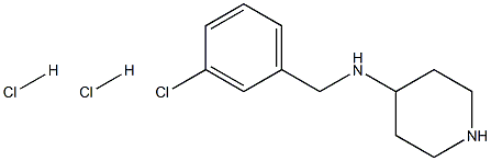 N-(3-Chlorobenzyl)piperidine-4-amine dihydrochloride Struktur