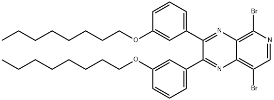 5,8-dibromo-2,3-bis(3-(octyloxy)phenyl)pyrido[3,4-b]pyrazine Struktur