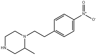 2-methyl-1-[2-(4-nitrophenyl)ethyl]piperazine Struktur