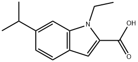 1-ethyl-6-(propan-2-yl)-1H-indole-2-carboxylic acid Struktur