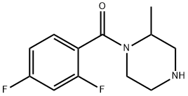 1-(2,4-difluorobenzoyl)-2-methylpiperazine Struktur