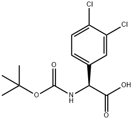 (S)-N-Boc-2-(3,4-dichlorophenyl)glycine Struktur