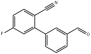 5-FLUORO-3-FORMYL-[1,1-BIPHENYL]-2-CARBONITRILE Struktur