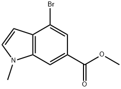 methyl 4-bromo-1-methyl-1H-indole-6-carboxylate Struktur