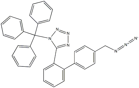 1H-Tetrazole, 5-[4'-(azidomethyl)[1,1'-biphenyl]-2-yl]-1-(triphenylmethyl)- Structure