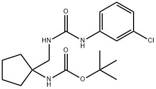 tert-butyl N-[1-({[(3-chlorophenyl)carbamoyl]amino}methyl)cyclopentyl]carbamate Struktur