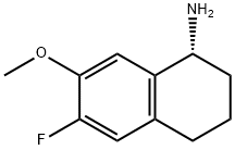 (1R)-6-FLUORO-7-METHOXY-1,2,3,4-TETRAHYDRONAPHTHALEN-1-AMINE Struktur