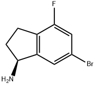 (1S)-6-BROMO-4-FLUORO-2,3-DIHYDRO-1H-INDEN-1-AMINE Struktur