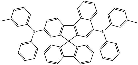 N5,N9-Diphenyl-N5,N9-di-m-tolylspiro[benzo[c ]fluorene-7,9'-fluorene]-5,9-diamine Struktur