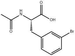 2-acetamido-3-(3-bromophenyl)propanoic acid Struktur