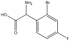 2-AMINO-2-(2-BROMO-4-FLUOROPHENYL)ACETIC ACID Struktur