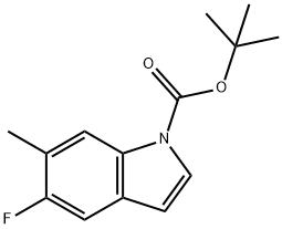 tert-Butyl 5-fluoro-6-methyl-1H-indole-1-carboxylate Struktur