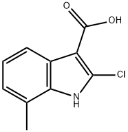 2-chloro-7-methyl-1H-indole-3-carboxylic acid Struktur