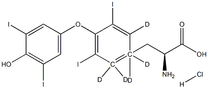 L-Thyroxine-1,1,2,2,6-d5 hydrochloride solution Struktur