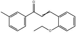 (2E)-3-(2-ethoxyphenyl)-1-(3-methylphenyl)prop-2-en-1-one Struktur