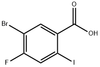 5-Bromo-4-fluoro-2-iodo-benzoic acid Struktur