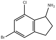 5-BROMO-7-CHLORO-2,3-DIHYDRO-1H-INDEN-1-AMINE Struktur