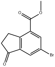 METHYL 6-BROMO-1-OXO-2,3-DIHYDRO-1H-INDENE-4-CARBOXYLATE Struktur