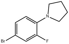 1-(4-bromo-2-fluorophenyl)pyrrolidine Struktur