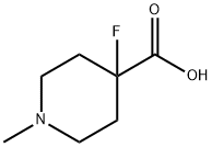 4-Fluoro-1-methylpiperidine-4-carboxylic acid Struktur