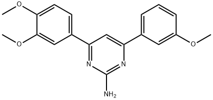 4-(3,4-dimethoxyphenyl)-6-(3-methoxyphenyl)pyrimidin-2-amine Struktur