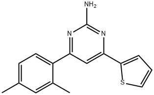 4-(2,4-dimethylphenyl)-6-(thiophen-2-yl)pyrimidin-2-amine Struktur