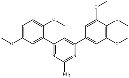 4-(2,5-dimethoxyphenyl)-6-(3,4,5-trimethoxyphenyl)pyrimidin-2-amine Struktur