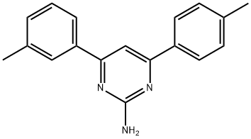 4-(3-methylphenyl)-6-(4-methylphenyl)pyrimidin-2-amine Struktur