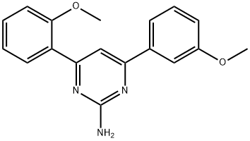 4-(2-methoxyphenyl)-6-(3-methoxyphenyl)pyrimidin-2-amine Struktur