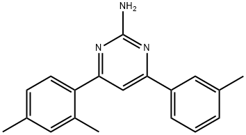 4-(2,4-dimethylphenyl)-6-(3-methylphenyl)pyrimidin-2-amine Struktur