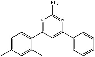 4-(2,4-dimethylphenyl)-6-phenylpyrimidin-2-amine Struktur