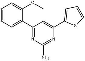 4-(2-methoxyphenyl)-6-(thiophen-2-yl)pyrimidin-2-amine Struktur