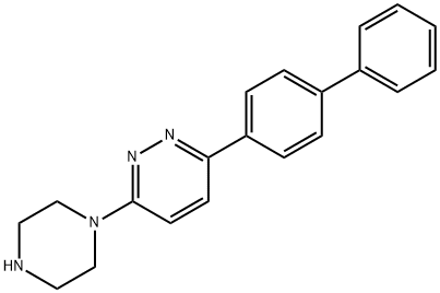 3-{[1,1-biphenyl]-4-yl}-6-(piperazin-1-yl)pyridazine Struktur