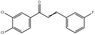 (2E)-1-(3,4-dichlorophenyl)-3-(3-fluorophenyl)prop-2-en-1-one Struktur