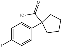 1-(4-iodophenyl)cyclopentane-1-carboxylic acid Struktur