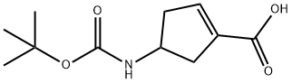 4-((tert-butoxycarbonyl)amino)cyclopent-1-enecarboxylic acid Struktur