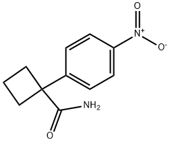 1-(4-nitrophenyl)cyclobutane-1-carboxamide Struktur