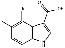 4-bromo-5-methyl-1H-indole-3-carboxylic acid Struktur