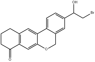 3-(2-Bromo-1-hydroxyethyl)-10,11-dihydro-5H-dibenzo[c,g]chromen-8(9H)-one Struktur