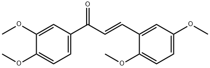 (2E)-3-(2,5-dimethoxyphenyl)-1-(3,4-dimethoxyphenyl)prop-2-en-1-one Struktur