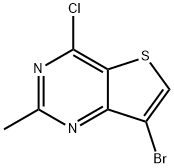 7-BROMO-4-CHLORO-2-METHYLTHIENO[3,2-D]PYRIMIDINE Struktur